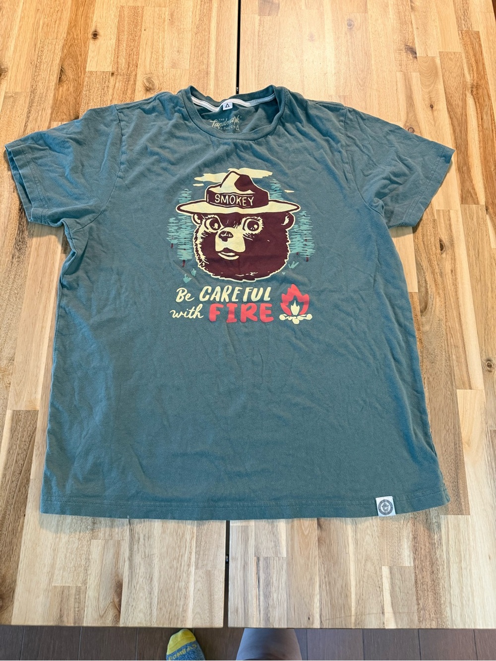Smokey Bear Graphic Tee - Forest Green Short Sleeve Shirt